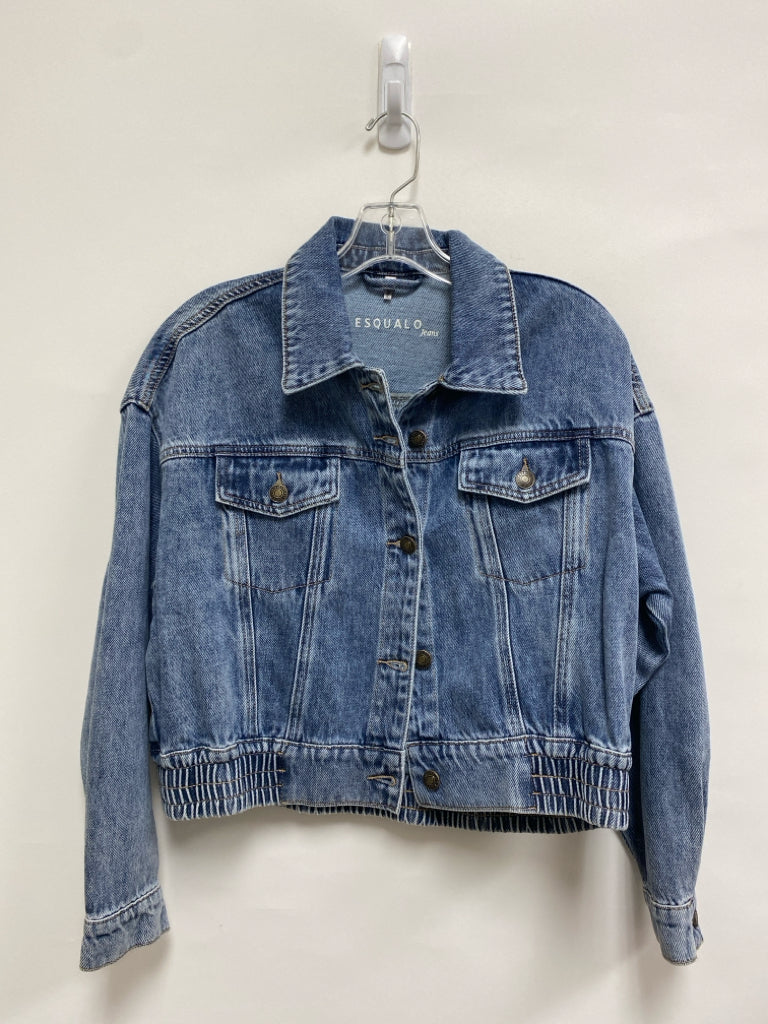 Size 6 Blue Denim Cropped Ladies Jacket