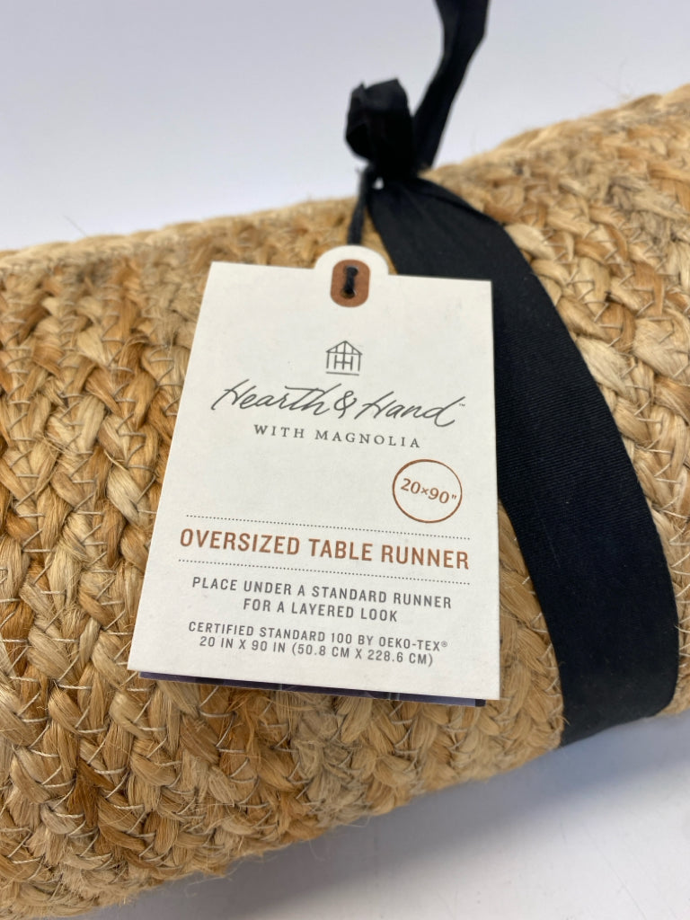 NWT Magnolia Home Brown Jute Table Runner
