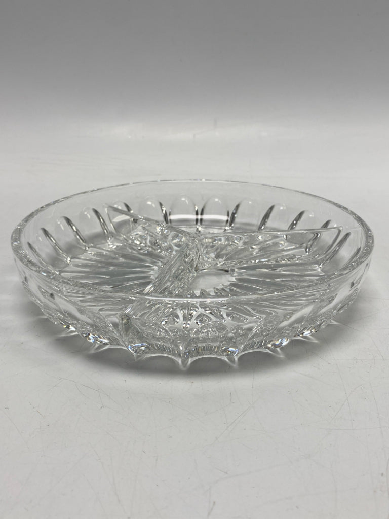 Clear Cut-Glass Serving Piece