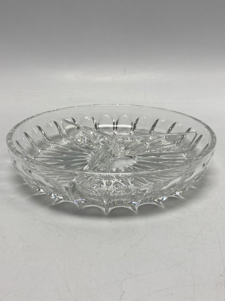 Clear Cut-Glass Serving Piece