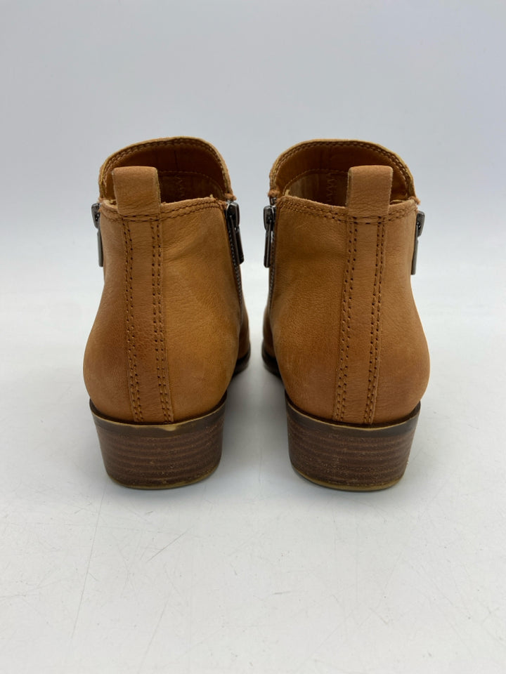 Lucky Brand  Size 10 Camel Zipper Leather Boots