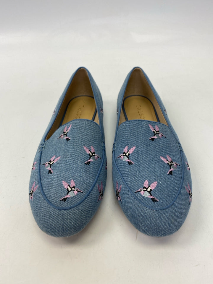 Talbots  Size 9 Denim Pink/Blk Hummingbird(s) Flats