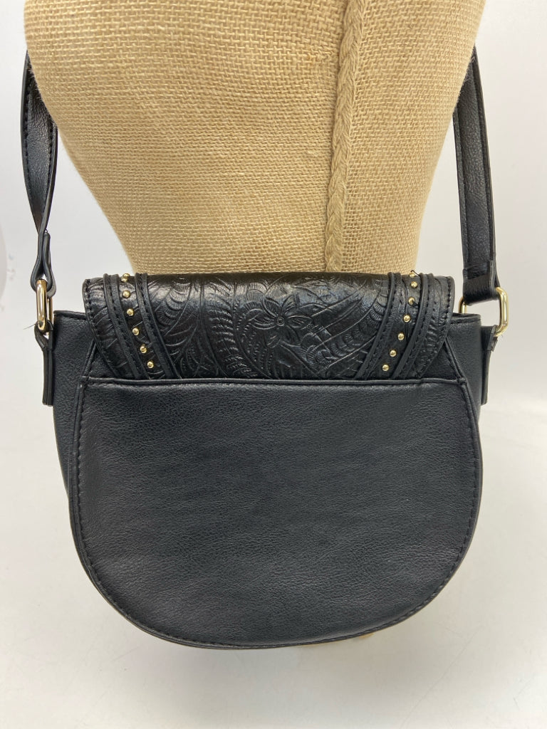 Black Embossed Crossbody