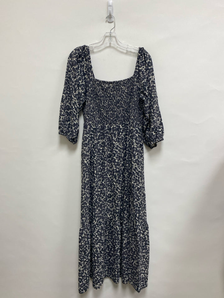 Marine Layer Size L Gray Cream Print Ladies Dress