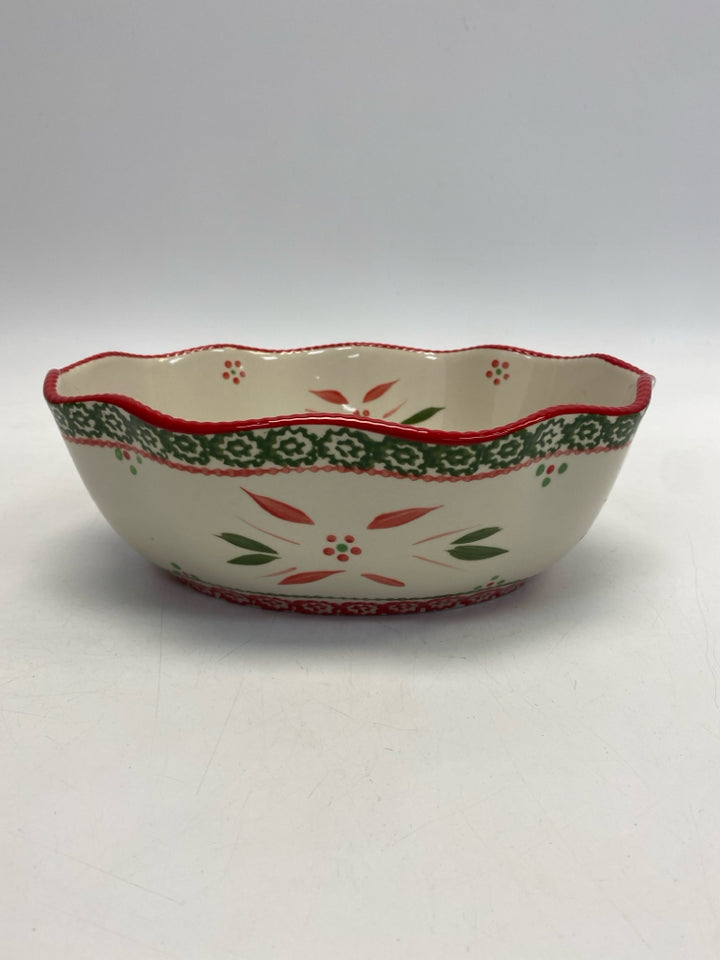 Temp-tations Cream Red/Green Christmas Ceramic Christmas