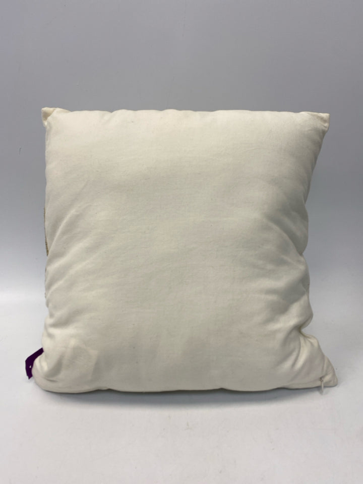 Cream Tan Elephant(s) Pillow