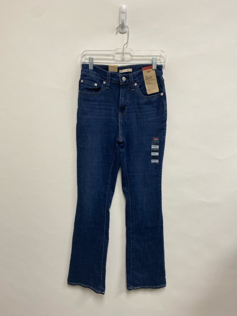 NWT Levi Size 28 Dark Blue Flared Ladies Jeans