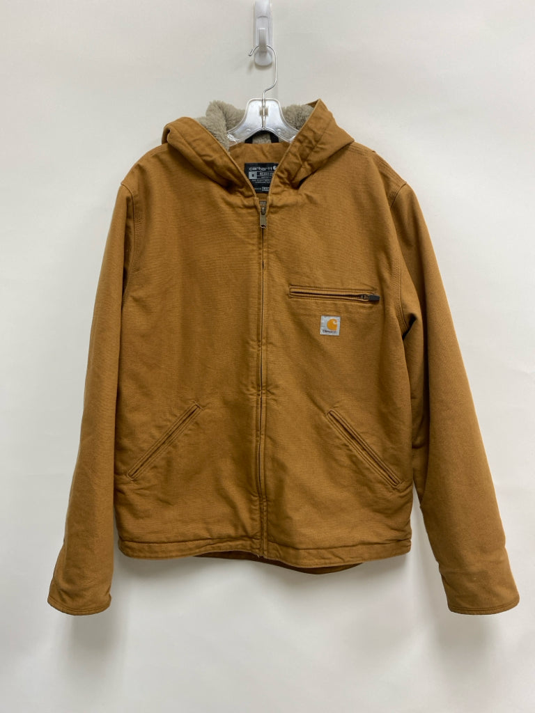 Carhartt Size M Tan Hooded Zip Down Men&
