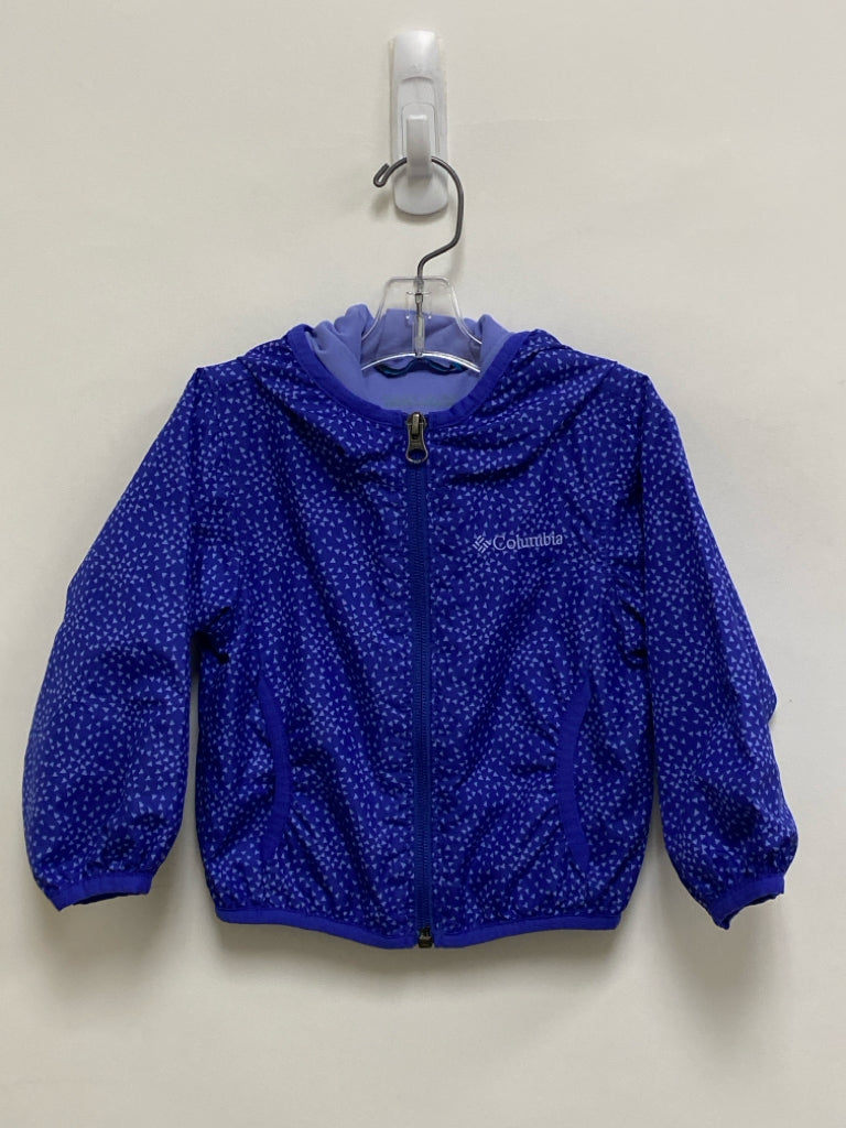 Columbia SIZE 12-18M Blue Triangles Zip Down Fleece Lined Boy&