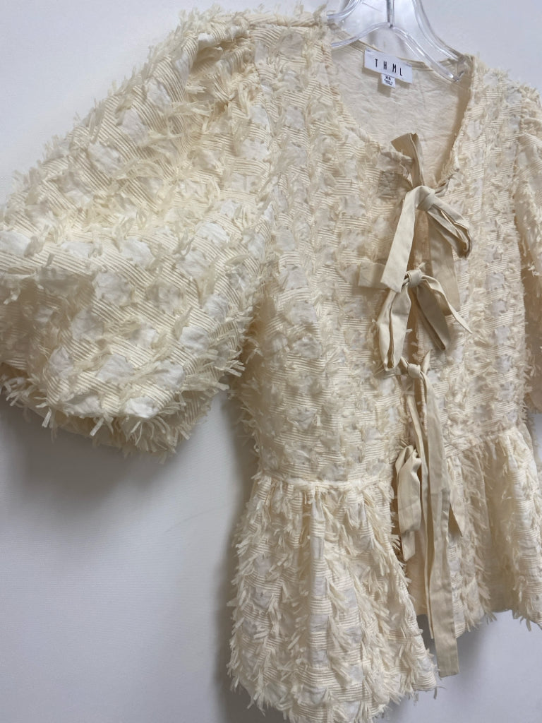 THML Size XS Cream Fringe Ladies Jacket