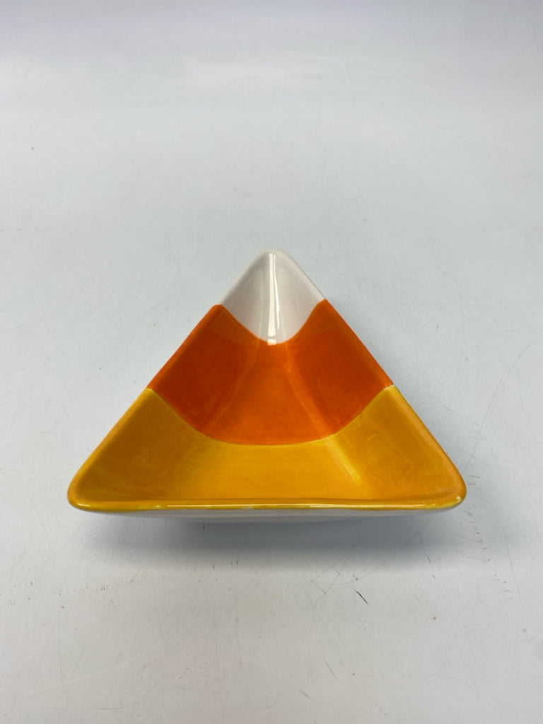 Orange Yellow/White Ceramic Halloween