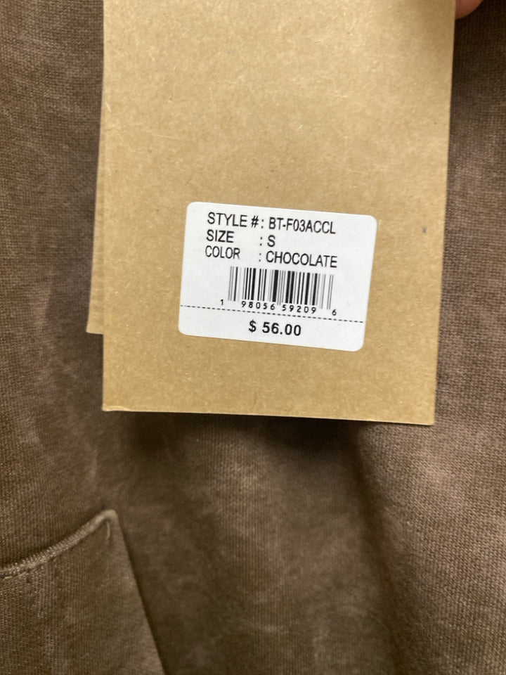 NWT Size S Brown Hooded Men&