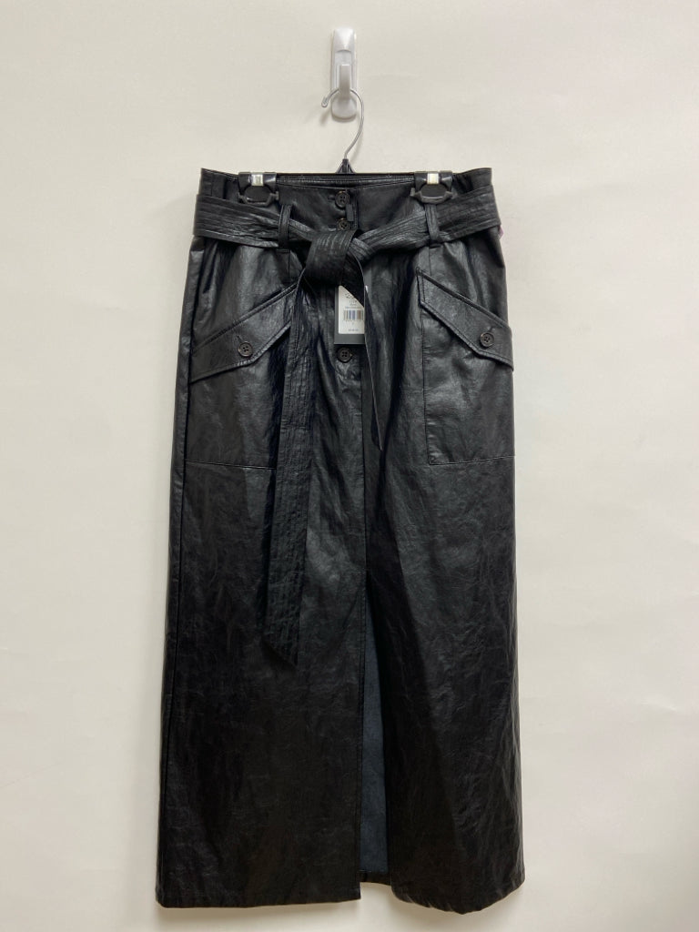 NWT Rails Size S Black Faux Leather Ladies Skirt
