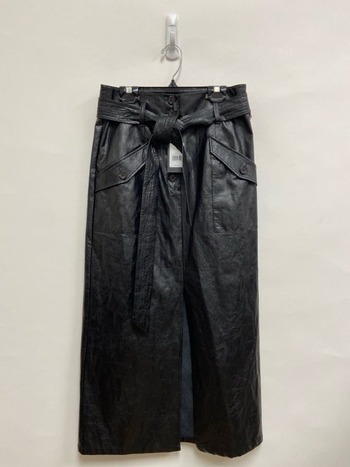 NWT Rails Size S Black Faux Leather Ladies Skirt