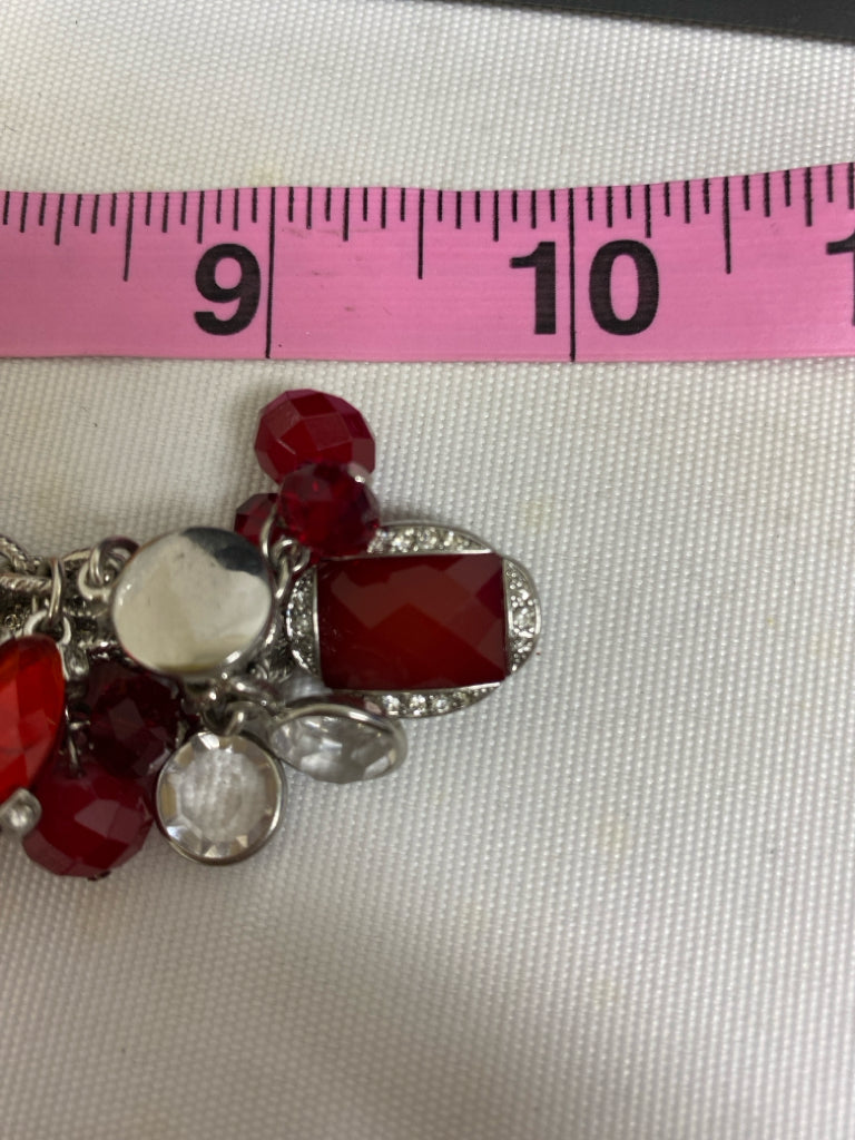 Wht House/Blk Mkt Silver Color Red Shapes Necklace