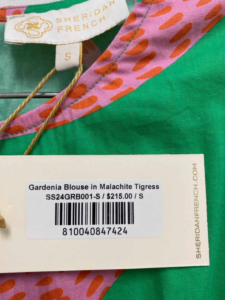NWT Size S Green Pink/Orange Print Ladies 2pc Skirt