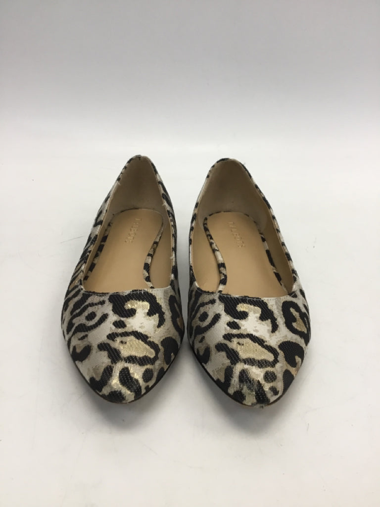 Talbots US Shoe Size 8 Silver/Black Fabric Flats