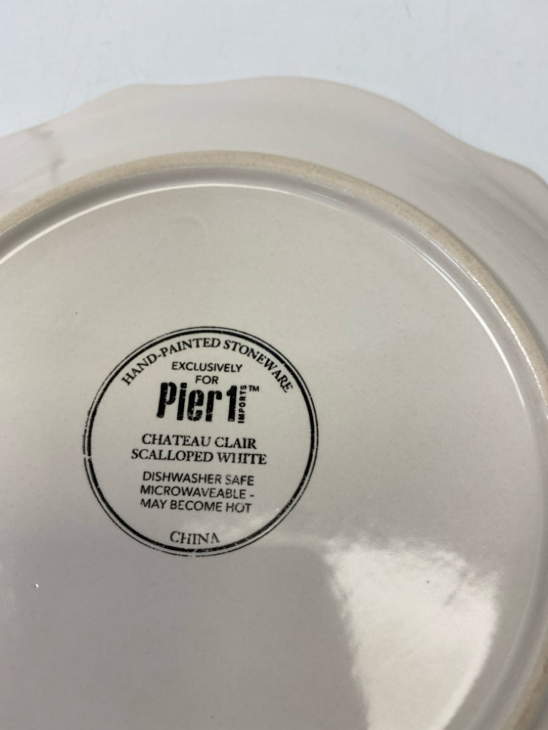 Pier 1 White Scalloped Plate (s)