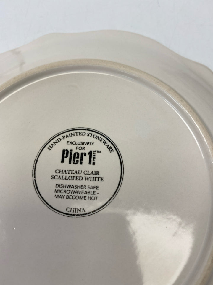 Pier 1 White Scalloped Plate (s)