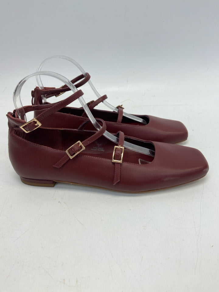 NWOT Quince US Shoe Size 8 Burgundy Leather Flats