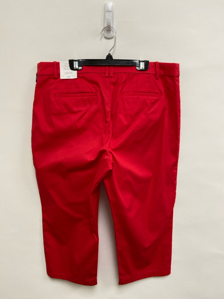 NWT Talbots Size 14P Red Cropped Petite Pants