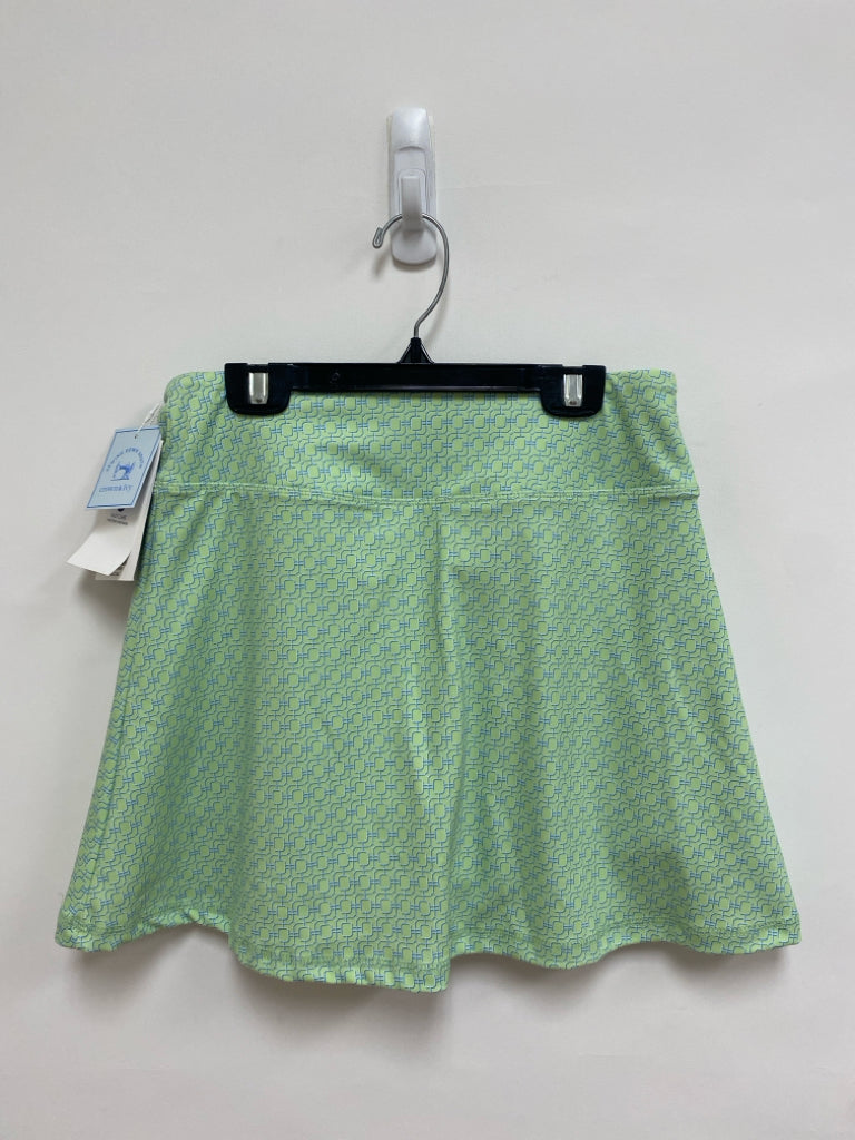 NWT Crown &amp; Ivy Size S Mint Green Blue Geometric Ladies Skort