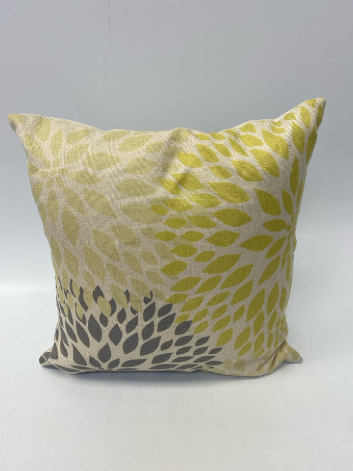 Gray Cream Petals Pillow