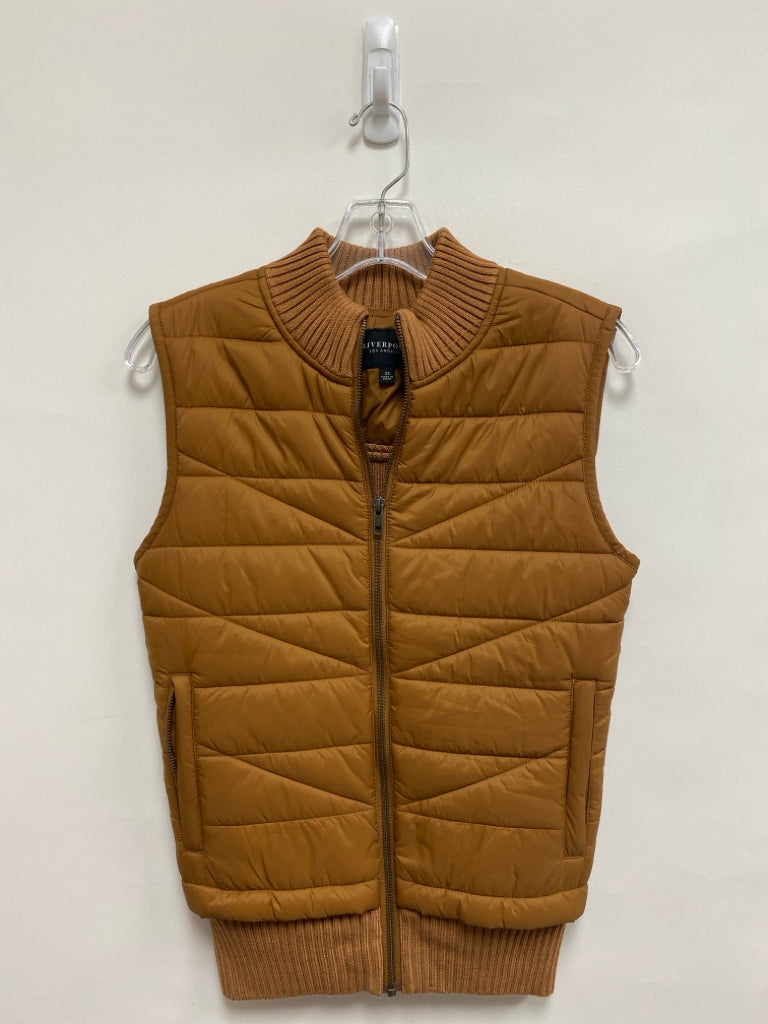 Liverpool Size XS Brown Zip Down Quilted Ladies Vest