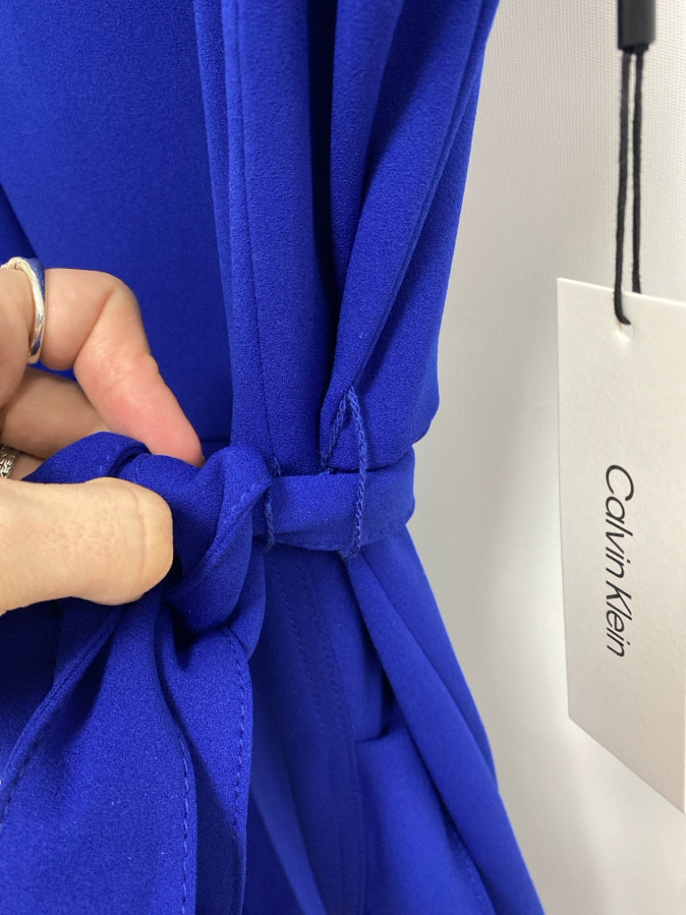NWT Calvin Klein Size 14 Royal Blue Sleeveless Ladies Dress
