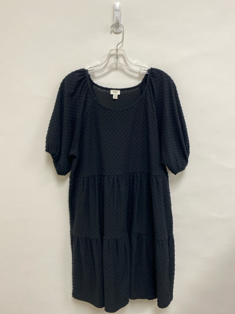 J Crew Size L Black Swiss Dot Ladies Dress