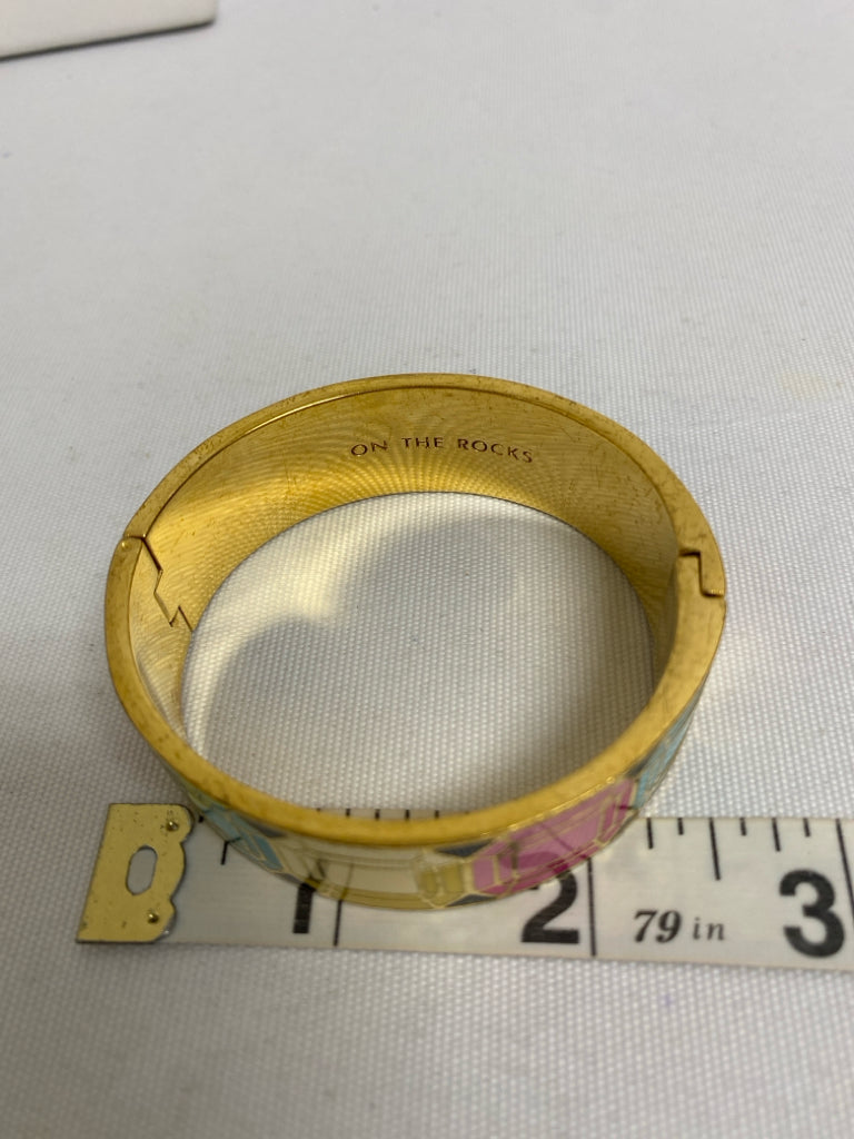 Kate Spade Gold Color Yellow/Blue Shapes Bracelet