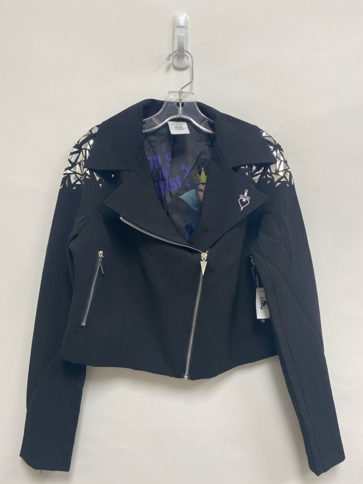NWT Disney Size S Black Silver Zip Down Ladies Jacket