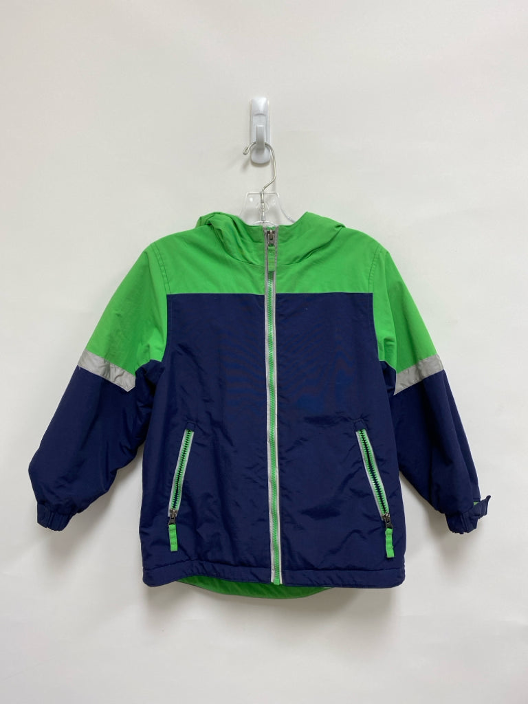 hanna Andersson SIZE 6/7 Green Navy Hooded Boy&
