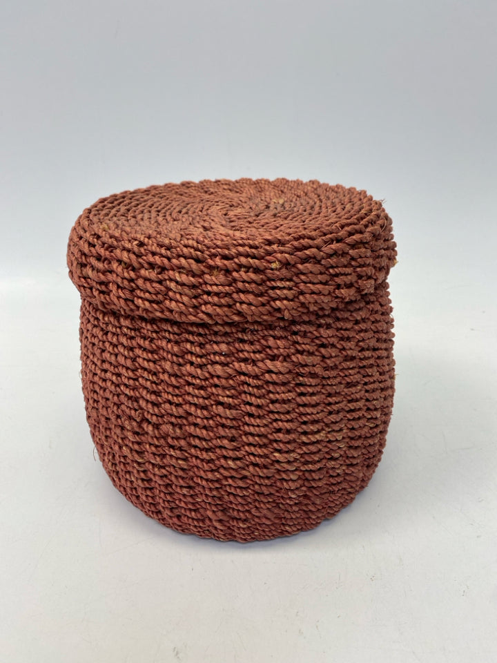 Dark Coral Woven Box