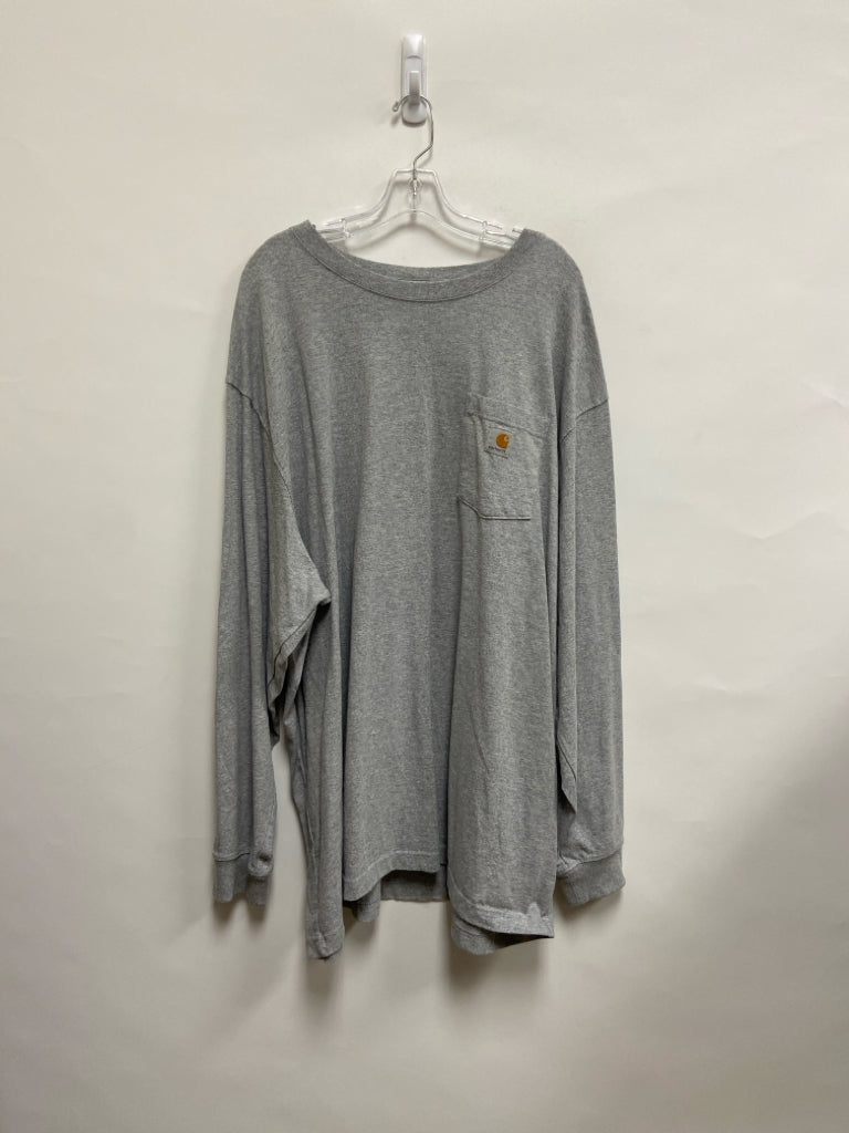 Carhartt Size 3X Gray Long Sleeve Tee Men&