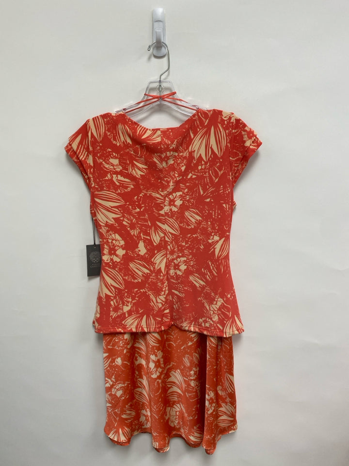 NWT VINCE CAMUTO Size MP Dark Coral Cream Petite 2pc