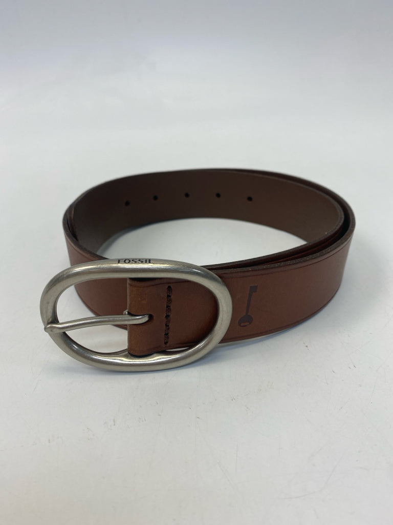 Fossil Brown Silver Buckle(s) Belt