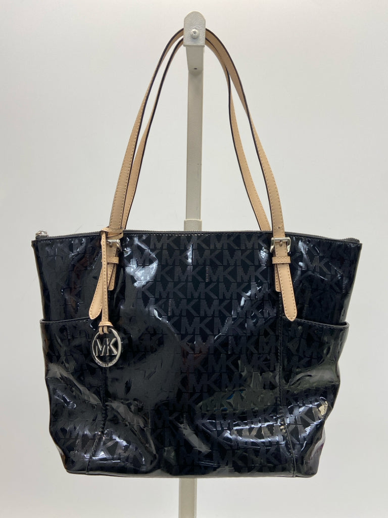 Michael Kors Black Signature Patent Handbag