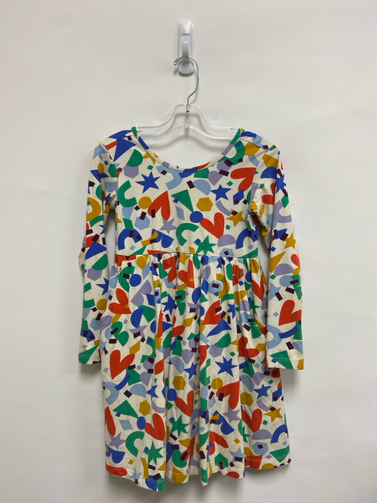 hanna Andersson SIZE 6/7 Cream Multi Color Shapes Long Sleeve Girl&