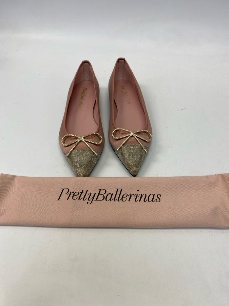 NWOT Pretty Ballerinas  Size 36.5 Pink Rhinestone(s) Flats