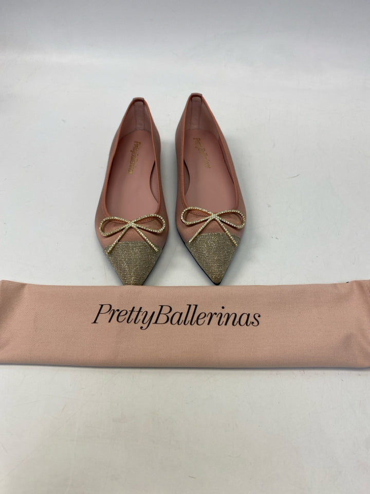 NWOT Pretty Ballerinas  Size 36.5 Pink Rhinestone(s) Flats