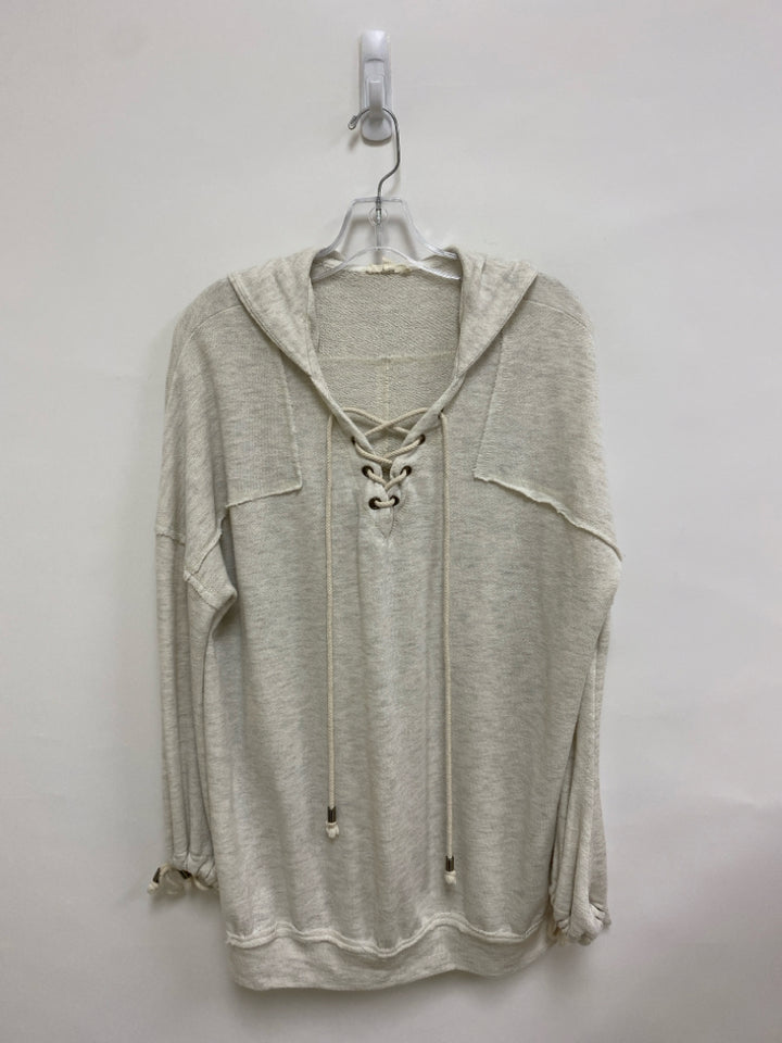 Easel Size M Oatmeal Hooded Ladies Sweatshirt