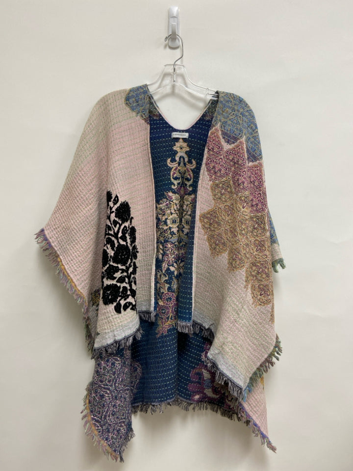 Anthropologie Size OSFM Dusty Blue Lavender/Multi Ladies Kimono