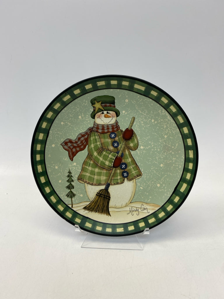 Green Brown/Cream Decorative Plate