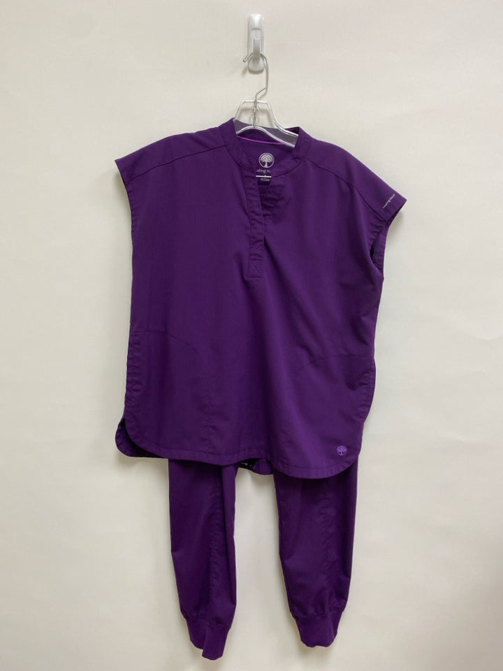 Healing Hands Size S Purple Sleeveless Uniform 2pc