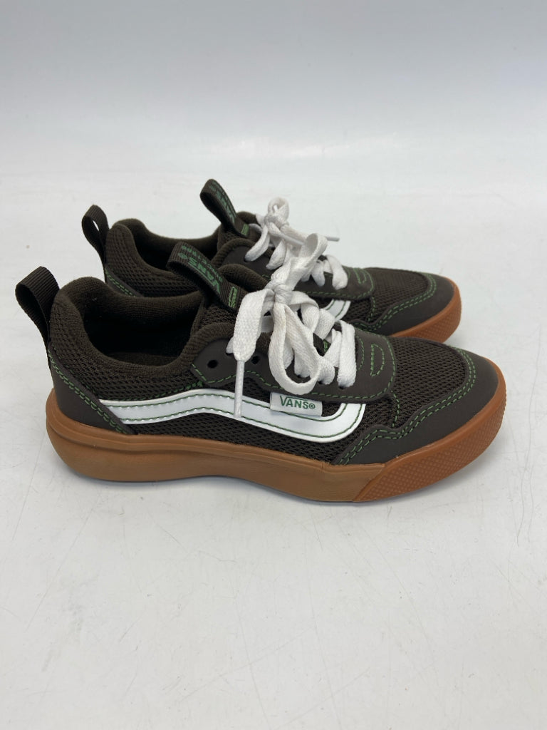 NWOT Vans SIZE 12 Dark Brown White Lace-Up Boy&