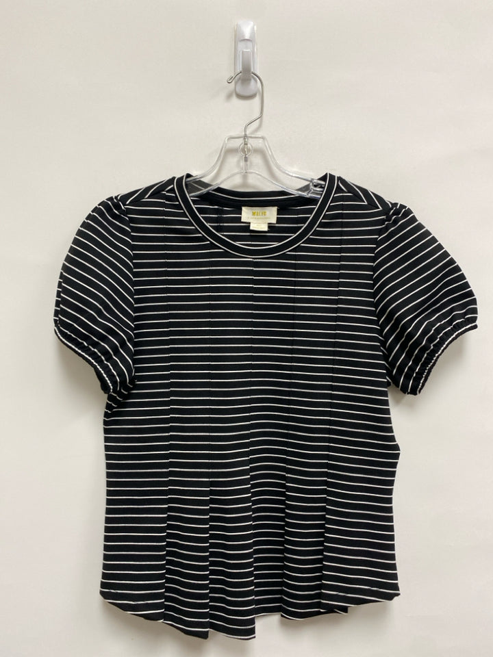 Maeve Size S Black White Striped Ladies Top