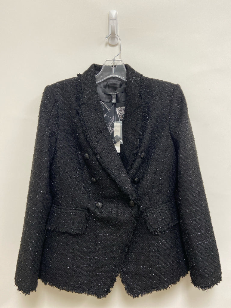 NWT WHBM Size 4 Black Sparkle Double-Breasted Ladies Jacket