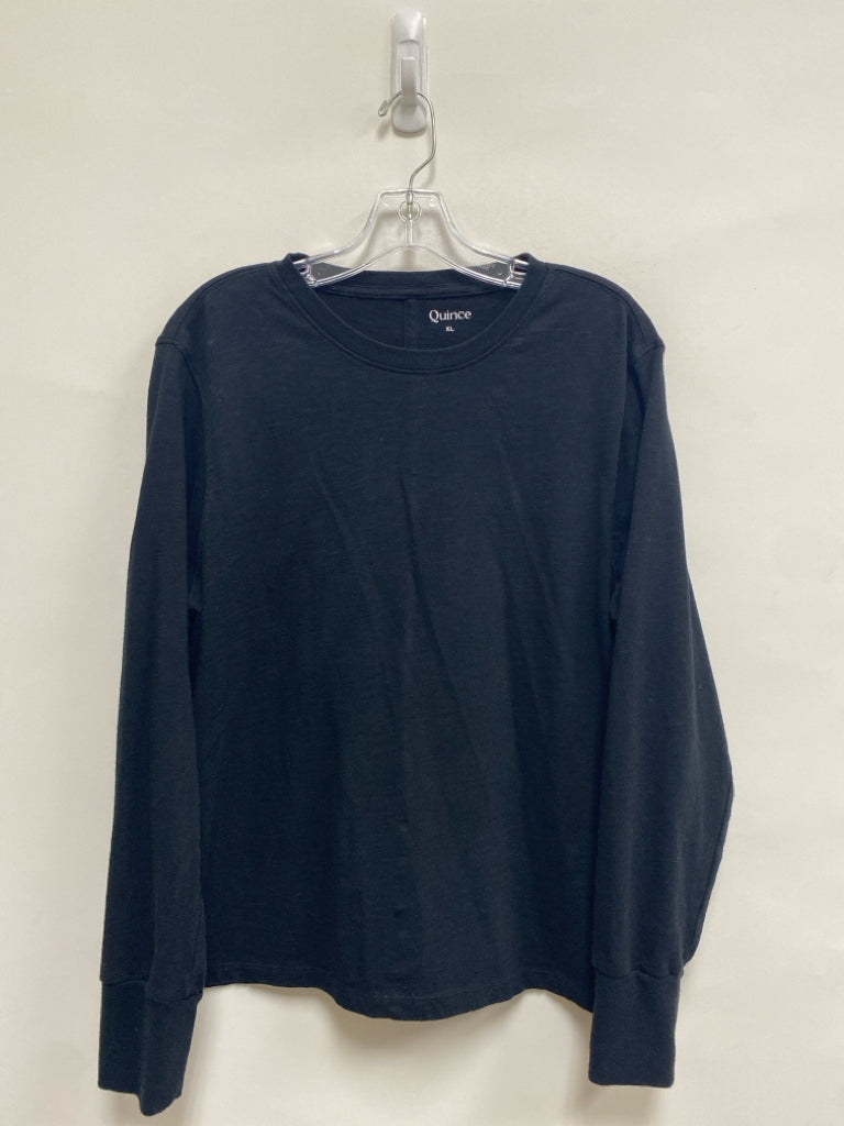 Quince Size XL Black Long Sleeve Tee Ladies Top