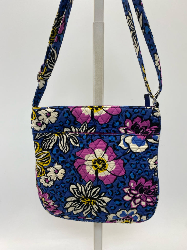 Vera Bradley Navy Multi-Color Floral Quilted Tote Bag